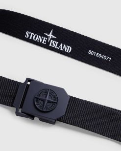 Stone Island Ceinture Logo Noir | Ceintures