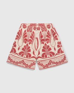 Bode Nouveau Short Monstera Rouge | Shorts