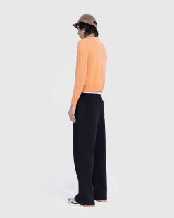 Acne Studios Cardigan A Col Rond Mandarin Orange Melange | Tricots