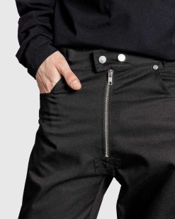 GmbH Pantalon Fadir En Serge De Coton Melange Noir | Pantalon