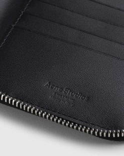 Acne Studios Portefeuille Zippe Noir | Portefeuilles