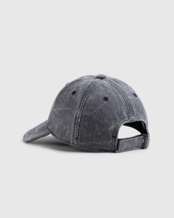 Acne Studios Casquette Patch En Cuir Gris Carbone | Chapeaux