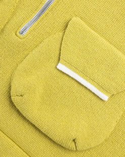 Bonsai Pull Cargo Demi-Zip Jaune | Tricots