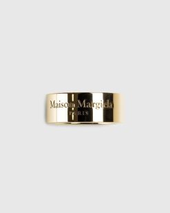 Maison Margiela Bague Or Avec Logo Grave | Bijoux