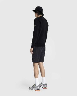 Stone Island Sweat-Shirt Ras Du Cou Teint En Piece Noir | Sueurs