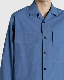 Jil Sander Chemise Poche A Rabat Bleu Francais | Chemises