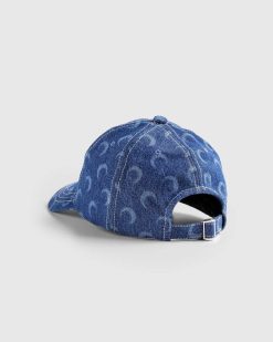 Marine Serre Casquette De Baseball En Denim Deadstock Regenere Lavage Laser Bleu | Chapeaux