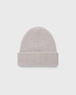 Acne Studios Bonnet En Laine Melangee Beige | Accessoires D'Hiver