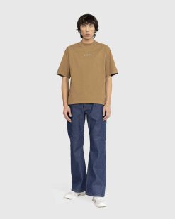 Acne Studios T-Shirt Logo Beige Boue | T-Shirts