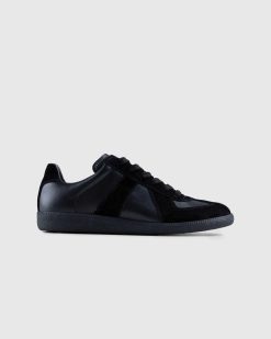 Maison Margiela Baskets Replique En Cuir Noir | Baskets