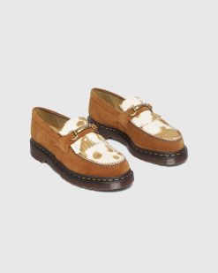 Dr. Martens Adrian Snaffle Marron Pecan/Jersey Imprime Vache | Chaussures