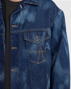 Ahluwalia Veste En Jean Signature Indigo | Vetements D'Exterieur