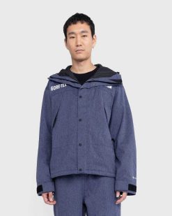 The North Face Veste Gore-Tex Mountain Bleu Denim/Noir Tnf | Vetements D'Exterieur