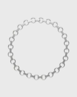 Jil Sander Collier A Maillons De Chaine En Argent | Bijoux