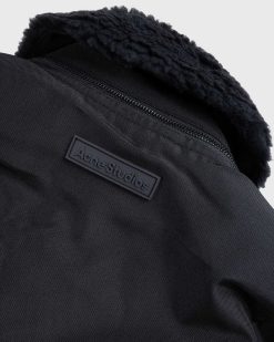 Acne Studios Veste Col Shearling Noir | Vetements D'Exterieur