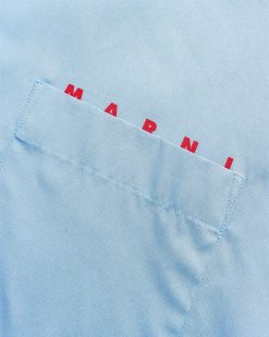 Marni Chemise Boutonnee Tissee Bleu Iris | Chemises