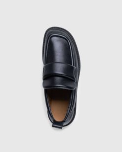 Dries van Noten Mocassins En Cuir Rembourre Noir | Chaussures