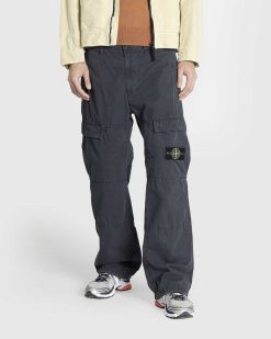 Stone Island Pantalon Cargo En Coton Charbon | Pantalon