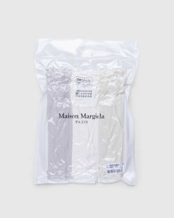 Maison Margiela Lot De Trois T-Shirts Gris/Blanc/Creme | T-Shirts