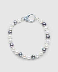 Hatton Labs Bracelet Perle Argent/Blanc | Bijoux