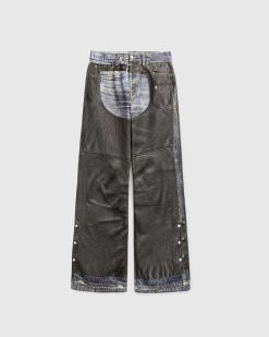 Acne Studios Pantalon Imprime Bleu/Noir | Pantalon