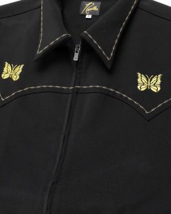 Needles Veste De Sport Western En Double Tissu Noir | Chemises