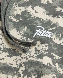 Patta Pull A Capuche Zippe Digi Waffle Multi/Spray Camo | Sueurs