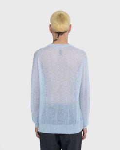 Auralee Kid Mohair Sheer Knit Bleu Clair | Tricots