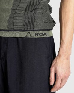 ROA T-Shirt Sans Couture Vert Fonce | T-Shirts