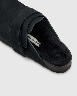 Birkenstock Shearling Nagoya Ardoise/Noir | Des Sandales