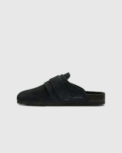 Birkenstock Shearling Nagoya Ardoise/Noir | Des Sandales