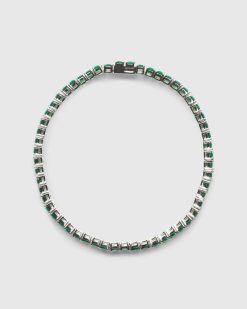 Hatton Labs Bracelet Tennis Taille Emeraude Argent/Emeraude | Bijoux