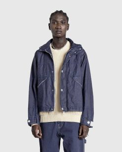 Stone Island Veste A Capuche En Lin Bleu Royal | Vetements D'Exterieur