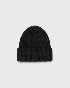 Acne Studios Bonnet Laine Cotelee Gris | Accessoires D'Hiver