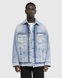 Acne Studios Veste En Jean Coupe Oversize Bleu Clair | Vetements D'Exterieur