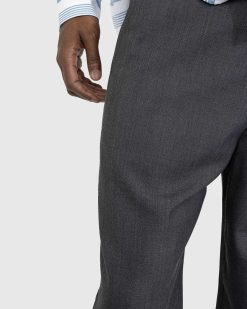 Acne Studios Pantalon Ajuste En Laine Melangee Dark Grey Melange | Pantalon