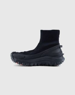 Moncler Baskets Montantes Trailgrip Knit Noir | Baskets De Randonnee