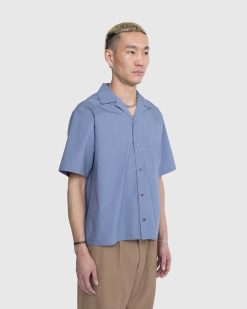 Highsnobiety Chemise Manches Courtes En Popeline Bleu | Chemises