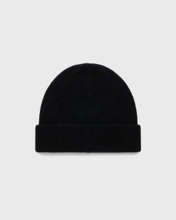 Acne Studios Bonnet Micro Face Patch Noir | Accessoires D'Hiver