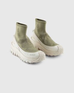 Moncler Baskets Montantes Trailgrip Knit Vert Moyen | Baskets