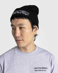 Fucking Awesome Bonnet A Revers Stamp Noir | Accessoires D'Hiver