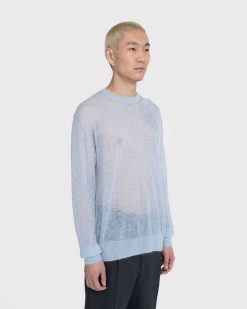 Auralee Kid Mohair Sheer Knit Bleu Clair | Tricots