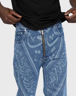 GmbH Pantalon En Denim Fatin Indigo Avec Imprime | Pantalon