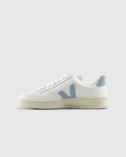 VEJA V-12 Cuir Blanc/Acier | Baskets