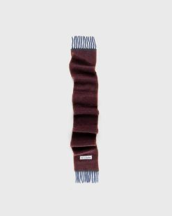 Acne Studios Echarpe A Franges En Laine Mohair Marron | Accessoires D'Hiver