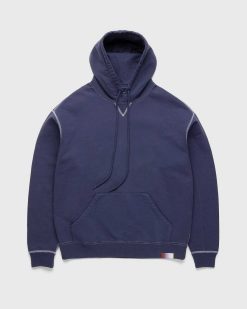 Highsnobiety Sweat A Capuche Teint En Piece Bleu Marine | Sueurs