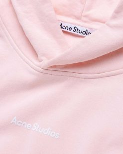 Acne Studios Sweat A Capuche Stamp Logo Rose Pale | Sueurs