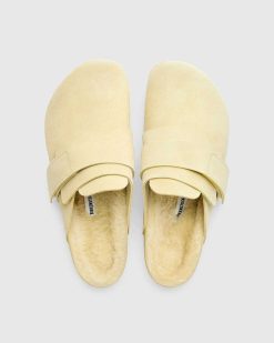 Birkenstock Shearling Nagoya Paille/Jaune Pale | Des Sandales