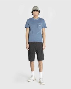 Stone Island T-Shirt A Poche Bleu Fonce | T-Shirts