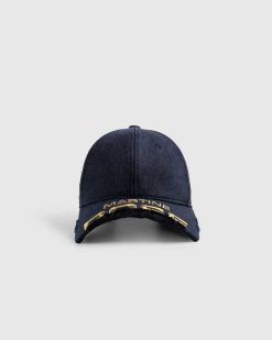 Martine Rose Casquette A Visiere Coupee Marine | Chapeaux